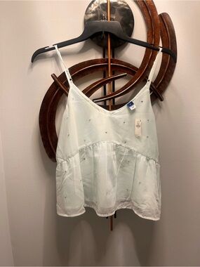 Old Navy Mint Beaded Spaghetti Strap Camisole M